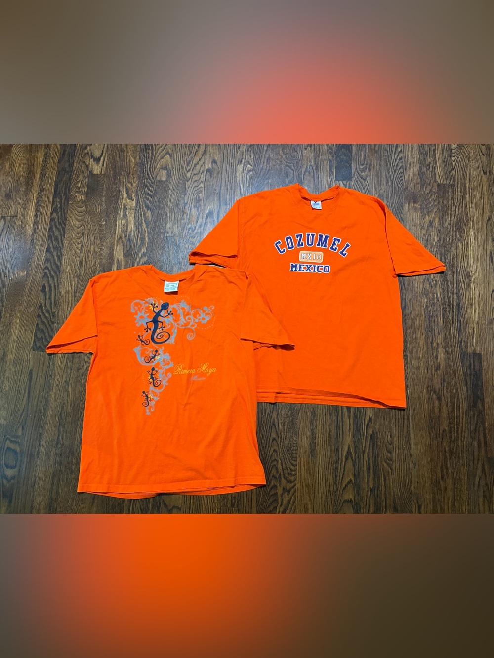 2 T-shirts Orange Riviera Mayo
Cozumel Mexico Short Sleeve Size XL